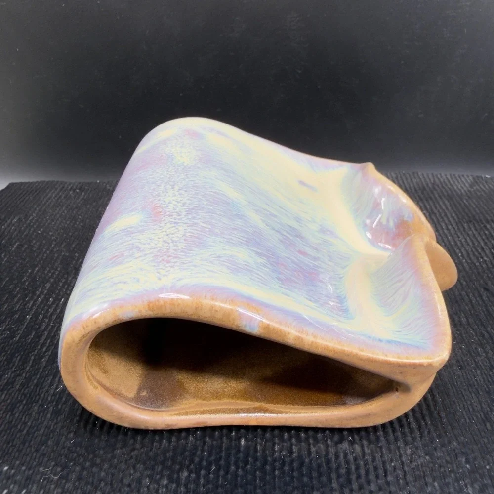 Artisan‎ Drip Ceramic Spoon Rest Pottery Kitchen Utensil Sponge Holder DripSpout